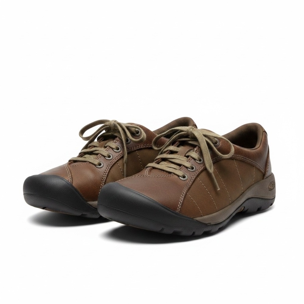 Keen Presidio Oxford Walking Shoe Brown Leather 7.5 1011401